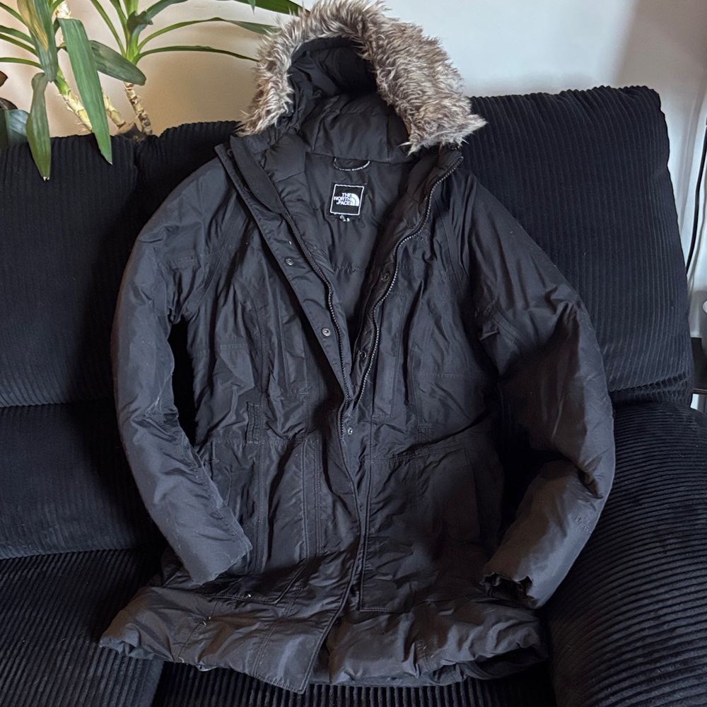 The North Face Black Ski & Snow Jacket with Fur Hood